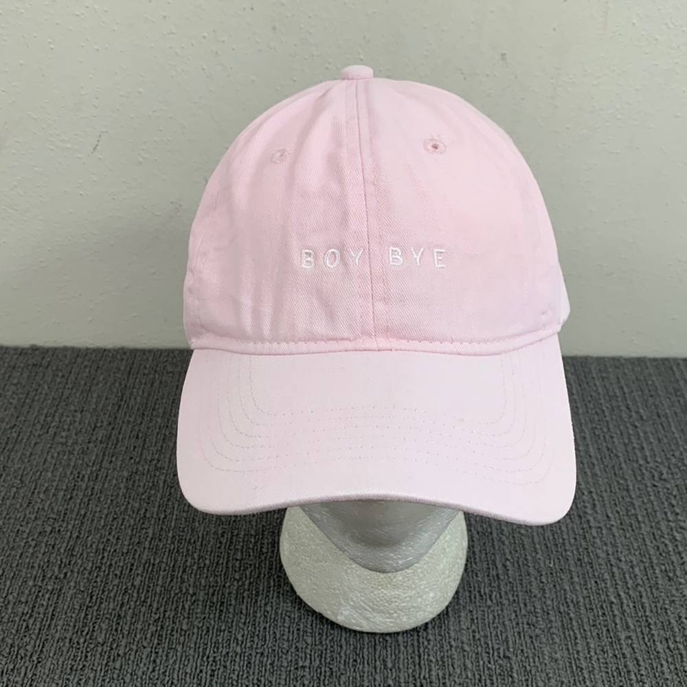 Boy Bye Baseball Hat Womens Adjustable Pink Strapback Cap Trendy Apparel Shop